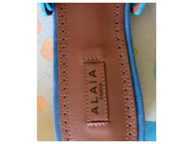 Sandali Alaïa in Pelle Blu - vista 5