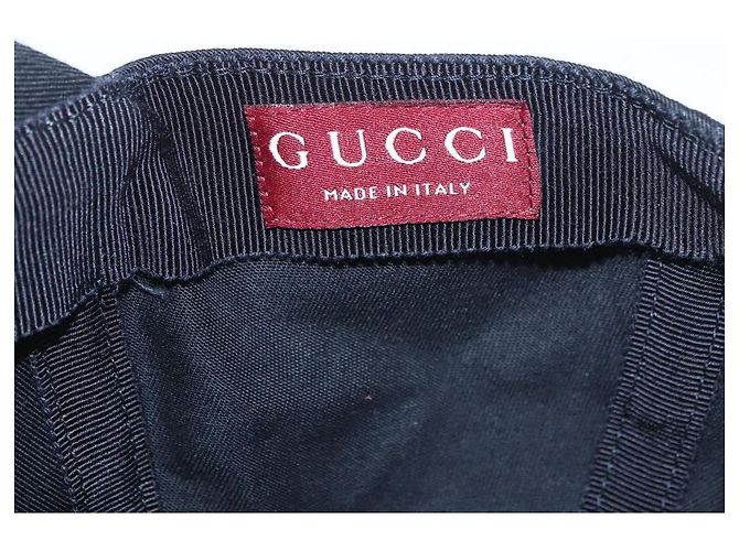 Cappello GUCCI in tela nera Auth BA11971A Nero - vista 11