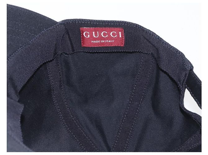 Cappello GUCCI in tela nera Auth BA11971A Nero - vista 13