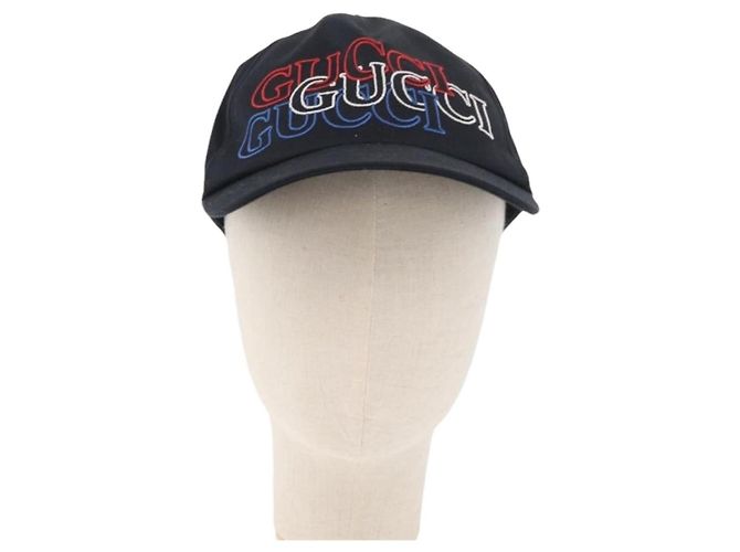 Cappello GUCCI in tela nera Auth BA11971A Nero - vista 2