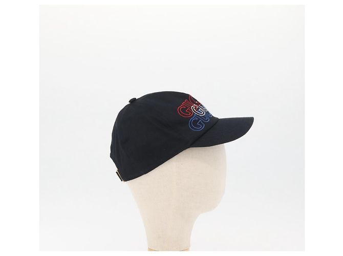 Cappello GUCCI in tela nera Auth BA11971A Nero - vista 5