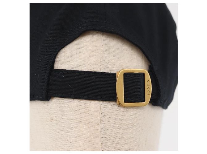 Cappello GUCCI in tela nera Auth BA11971A Nero - vista 8