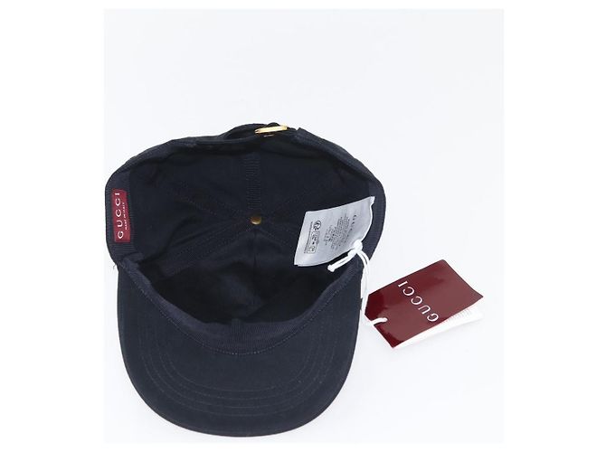 Cappello GUCCI in tela nera Auth BA11971A Nero - vista 9