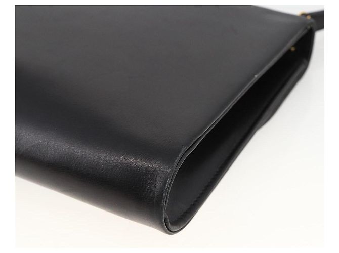 Borsa a Spalla Christian Dior in Pelle Nera e Oro Auth BA11919 Nero D'oro - vista 12