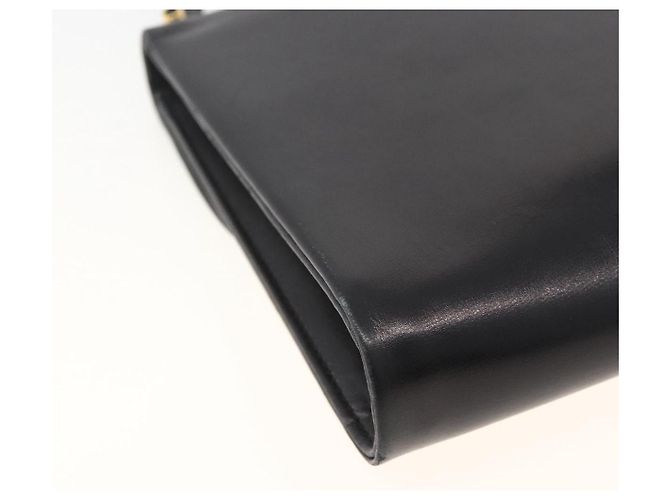 Borsa a Spalla Christian Dior in Pelle Nera e Oro Auth BA11919 Nero D'oro - vista 13