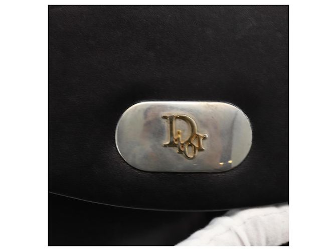 Borsa a Spalla Christian Dior in Pelle Nera e Oro Auth BA11919 Nero D'oro - vista 14