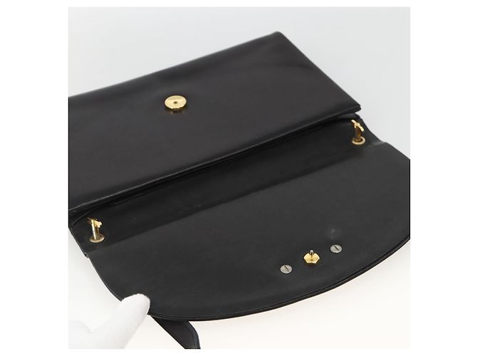 Borsa a Spalla Christian Dior in Pelle Nera e Oro Auth BA11919 Nero D'oro - vista 15