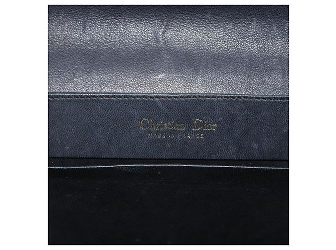 Borsa a Spalla Christian Dior in Pelle Nera e Oro Auth BA11919 Nero D'oro - vista 16