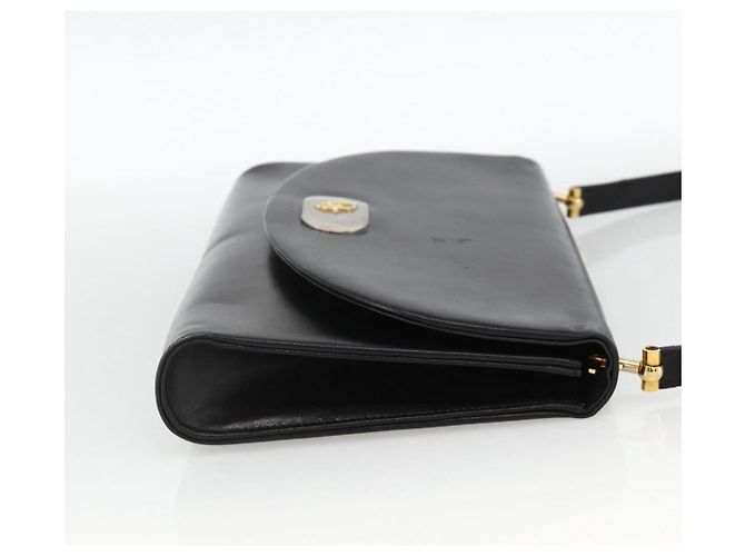 Borsa a Spalla Christian Dior in Pelle Nera e Oro Auth BA11919 Nero D'oro - vista 5