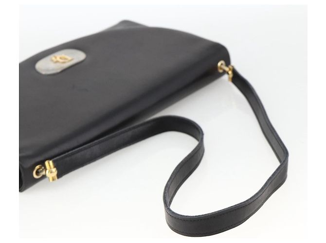 Borsa a Spalla Christian Dior in Pelle Nera e Oro Auth BA11919 Nero D'oro - vista 7