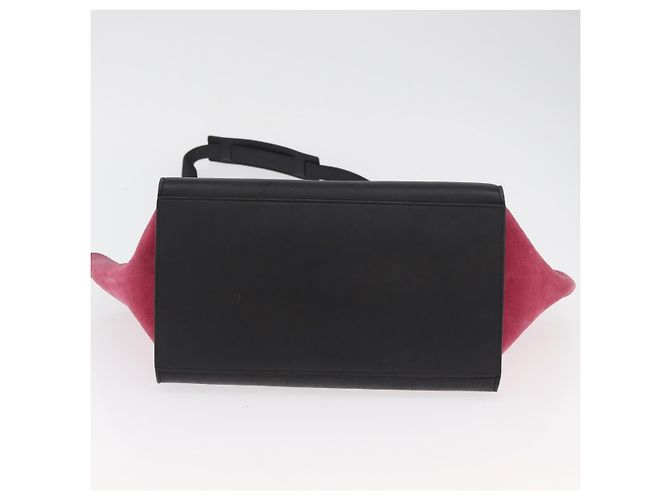 Céline Borsa a mano Trapeze CELINE in pelle scamosciata 2 in 1 Rosa Beige Auth ka3552A - vista 11