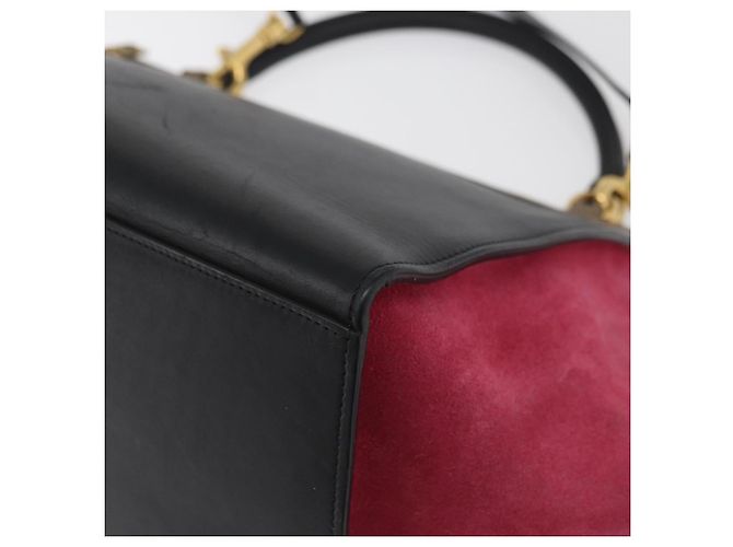 Céline Borsa a mano Trapeze CELINE in pelle scamosciata 2 in 1 Rosa Beige Auth ka3552A - vista 15