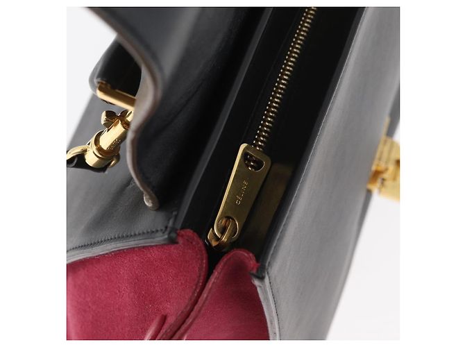 Céline Borsa a mano Trapeze CELINE in pelle scamosciata 2 in 1 Rosa Beige Auth ka3552A - vista 19