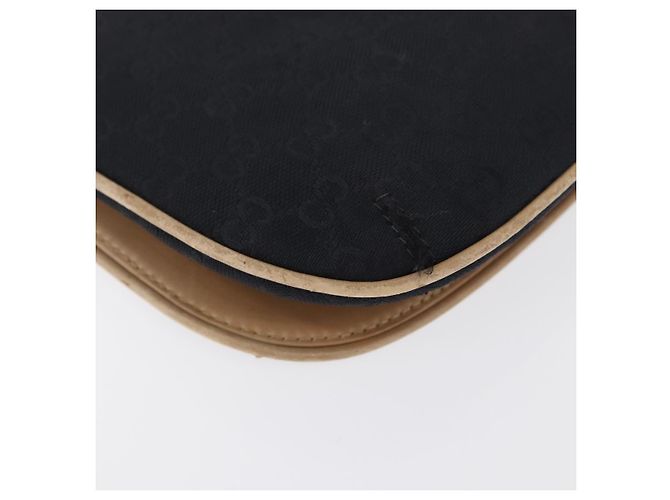Borsa a Spalla GG Canvas Gucci Nera Oro Auth BAZ042 Nero D'oro - vista 10
