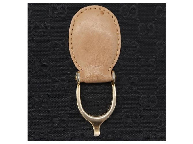 Borsa a Spalla GG Canvas Gucci Nera Oro Auth BAZ042 Nero D'oro - vista 12