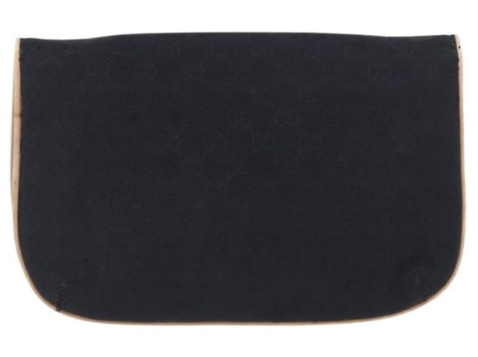 Borsa a Spalla GG Canvas Gucci Nera Oro Auth BAZ042 Nero D'oro - vista 3
