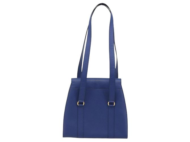 Céline Borsa a Spalla CELINE in Pelle Blu Oro Auth BAZ626A D'oro - vista 3