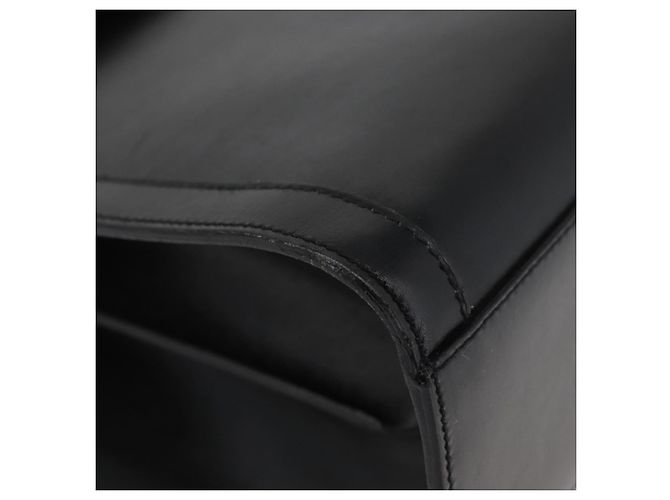 Borsa a mano CÉLINE Circle in pelle nera e oro Auth BAZ793V Nero D'oro - vista 10