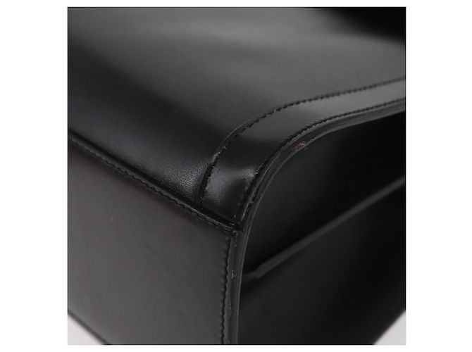 Borsa a mano CÉLINE Circle in pelle nera e oro Auth BAZ793V Nero D'oro - vista 11