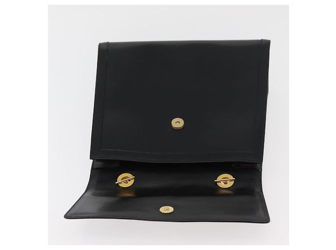 Borsa a mano CÉLINE Circle in pelle nera e oro Auth BAZ793V Nero D'oro - vista 15