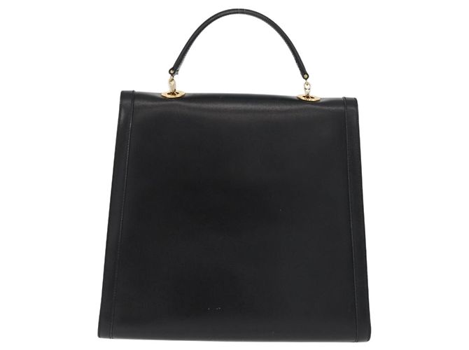 Borsa a mano CÉLINE Circle in pelle nera e oro Auth BAZ793V Nero D'oro - vista 3