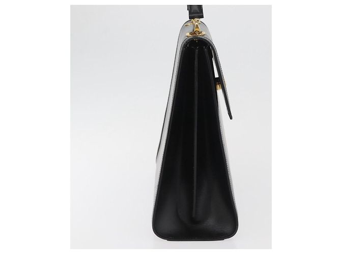 Borsa a mano CÉLINE Circle in pelle nera e oro Auth BAZ793V Nero D'oro - vista 5