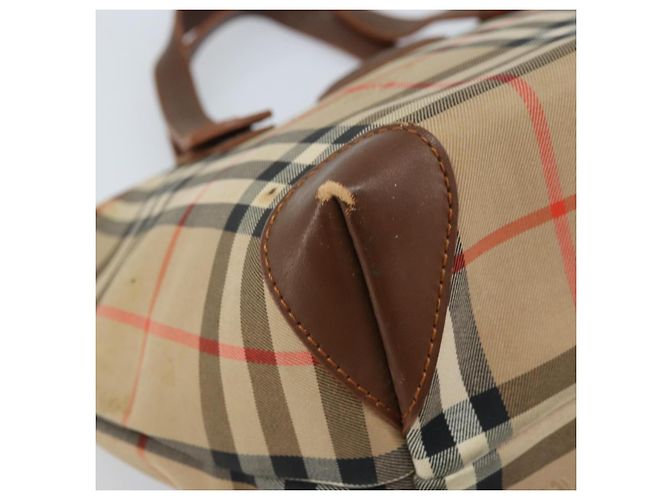 Borsa a mano in tela Nova Check Burberrys marrone oro Auth BA11552 D'oro - vista 14