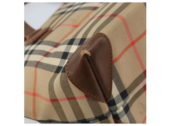 Borsa a mano in tela Nova Check Burberrys marrone oro Auth BA11552 D'oro - vista 16