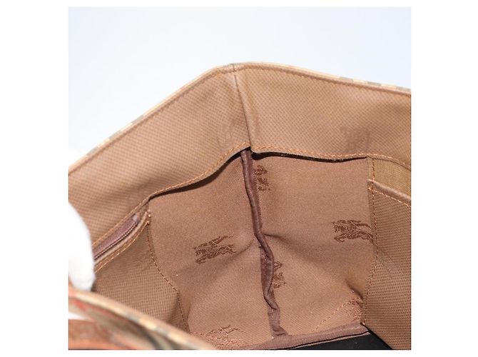 Borsa a mano in tela Nova Check Burberrys marrone oro Auth BA11552 D'oro - vista 18