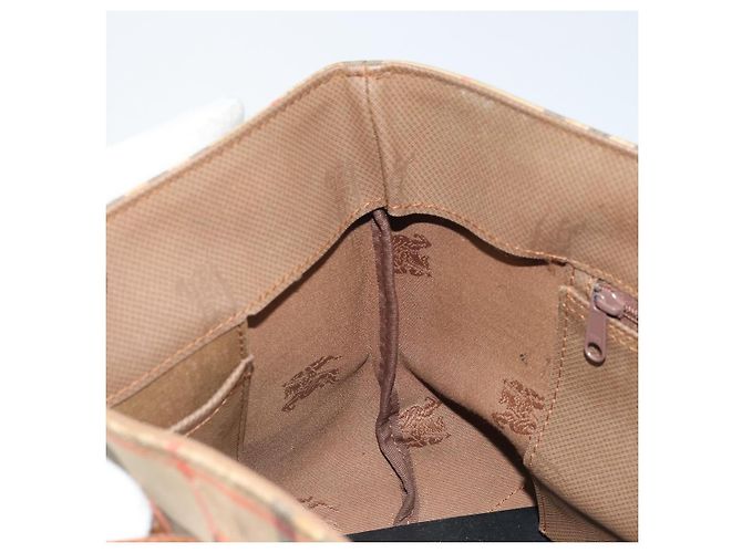 Borsa a mano in tela Nova Check Burberrys marrone oro Auth BA11552 D'oro - vista 19