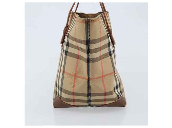Borsa a mano in tela Nova Check Burberrys marrone oro Auth BA11552 D'oro - vista 3