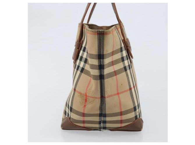 Borsa a mano in tela Nova Check Burberrys marrone oro Auth BA11552 D'oro - vista 4