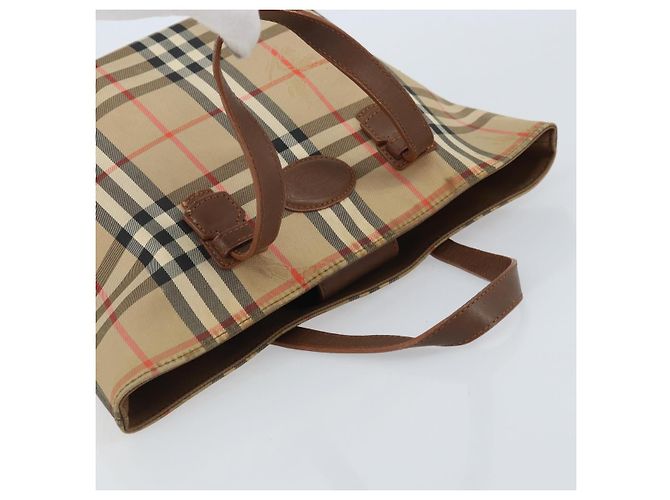 Borsa a mano in tela Nova Check Burberrys marrone oro Auth BA11552 D'oro - vista 6
