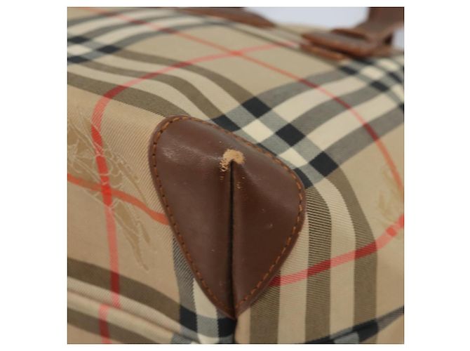 Borsa a mano in tela Nova Check Burberrys marrone oro Auth BA11552 D'oro - vista 9