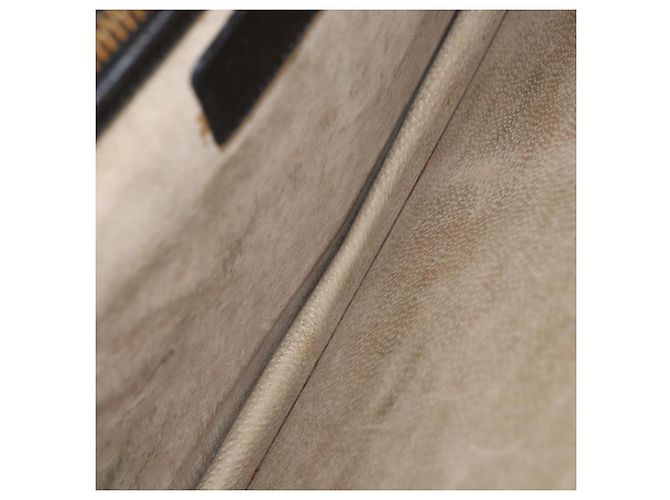 Saffiano PRADA Borsa da lavoro in pelle Safiano Nera Oro Auth 174051 Nero D'oro - vista 11