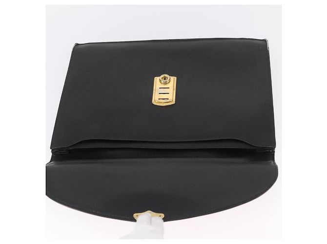 Saffiano PRADA Borsa da lavoro in pelle Safiano Nera Oro Auth 174051 Nero D'oro - vista 18