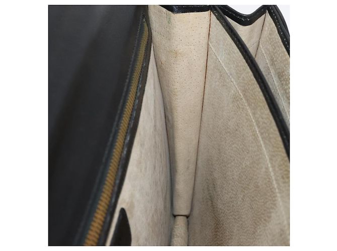 Saffiano PRADA Borsa da lavoro in pelle Safiano Nera Oro Auth 174051 Nero D'oro - vista 19