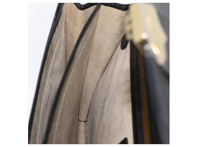 Saffiano PRADA Borsa da lavoro in pelle Safiano Nera Oro Auth 174051 Nero D'oro - vista 20