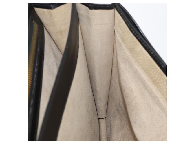 Saffiano PRADA Borsa da lavoro in pelle Safiano Nera Oro Auth 174051 Nero D'oro - vista 23