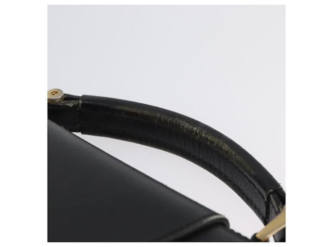 Saffiano PRADA Borsa da lavoro in pelle Safiano Nera Oro Auth 174051 Nero D'oro - vista 8