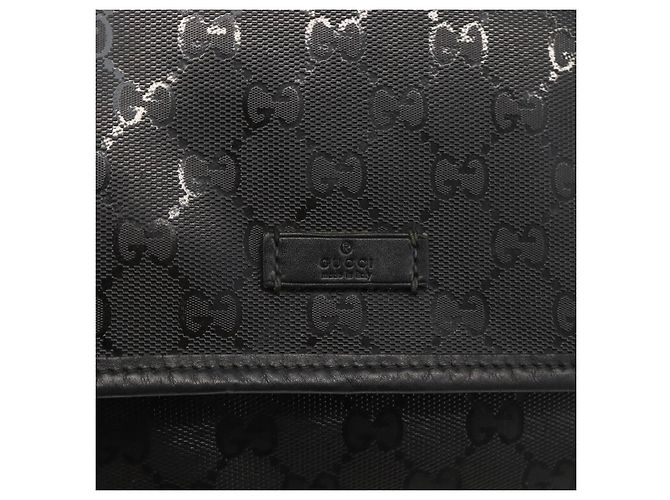 Borsa a Spalla GUCCI GG Implementation PVC Nero Argento 201732 Auth ka3564 - vista 14