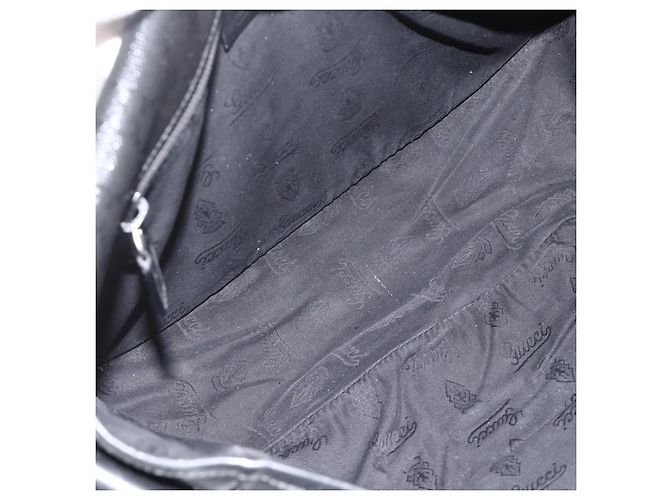 Borsa a Spalla GUCCI GG Implementation PVC Nero Argento 201732 Auth ka3564 - vista 17
