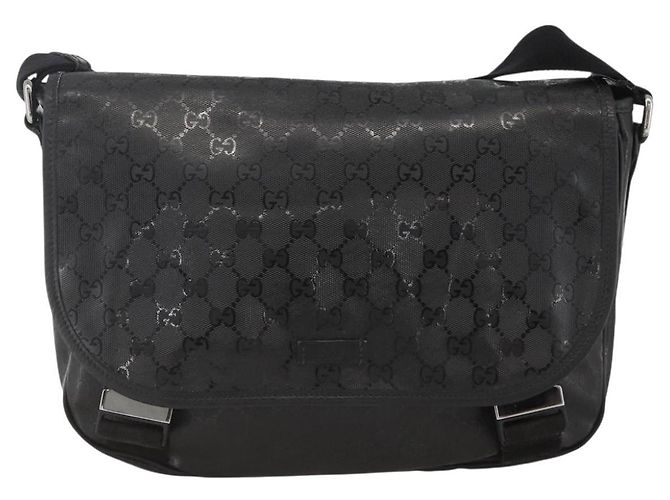 Borsa a Spalla GUCCI GG Implementation PVC Nero Argento 201732 Auth ka3564 - vista 2