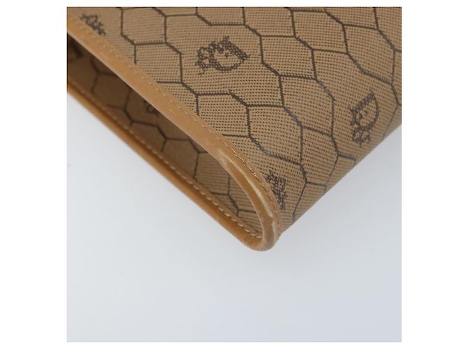 Borsa a spalla in tela a nido d'ape Christian Dior PVC marrone oro Auth bs34236 - vista 11