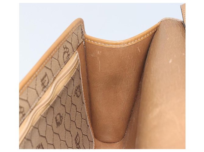 Borsa a spalla in tela a nido d'ape Christian Dior PVC marrone oro Auth bs34236 - vista 19