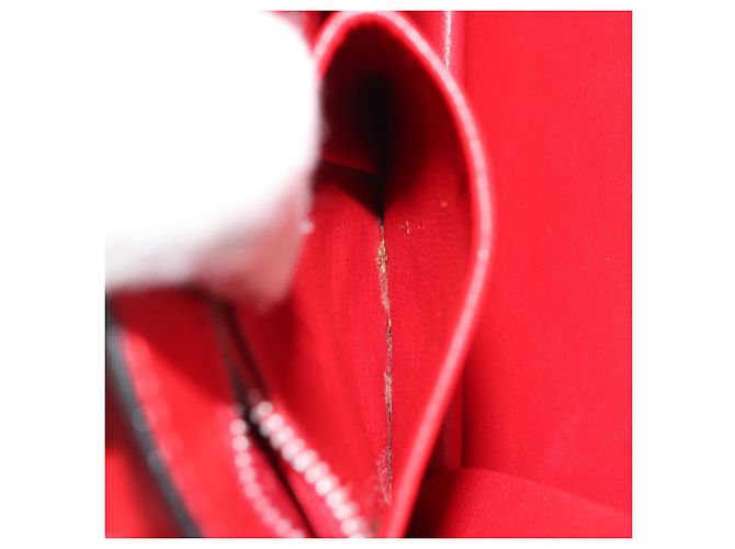 Céline Borsa Medallion in pelle rossa e oro Auth BAZ711A Rosso D'oro - vista 11