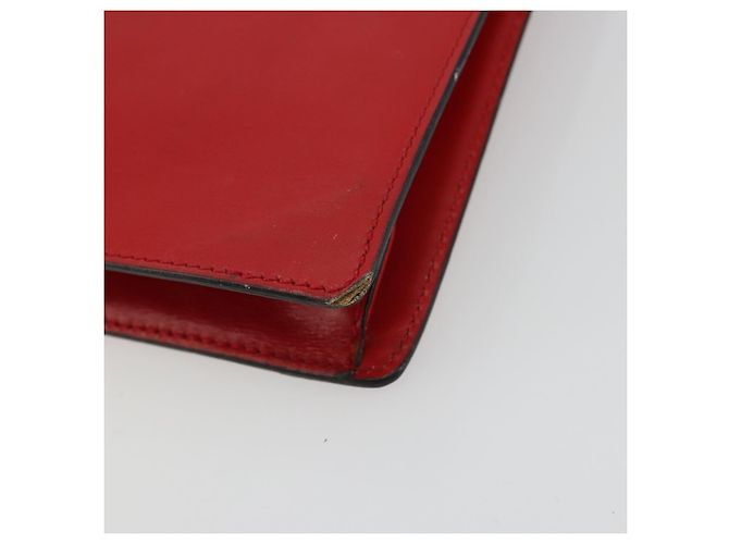 Céline Borsa Medallion in pelle rossa e oro Auth BAZ711A Rosso D'oro - vista 15