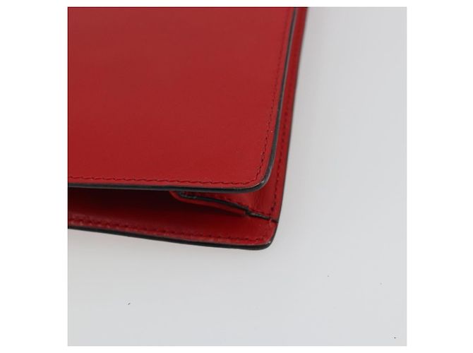 Céline Borsa Medallion in pelle rossa e oro Auth BAZ711A Rosso D'oro - vista 16