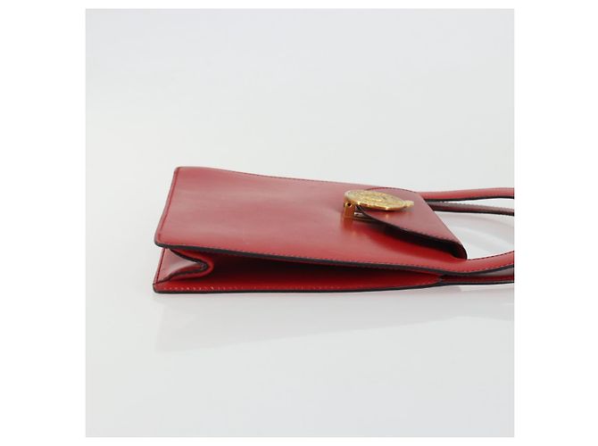 Céline Borsa Medallion in pelle rossa e oro Auth BAZ711A Rosso D'oro - vista 3
