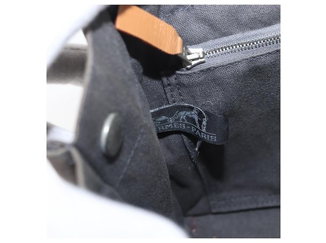 Hermès HERMES Fourre Tout PM Tote Bag aus Canvas Grau Silber Auth BA11923 Braun - Ansicht 15
